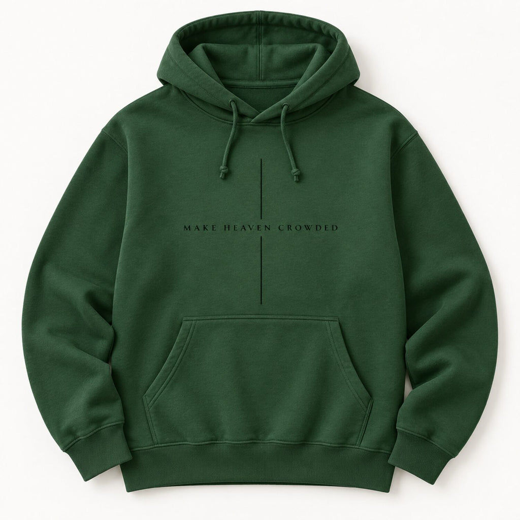 Make Heaven Crowded Christian Sweatshirt/Hoodie/T-Shirt – Minimalist Cross Faith Crewneck