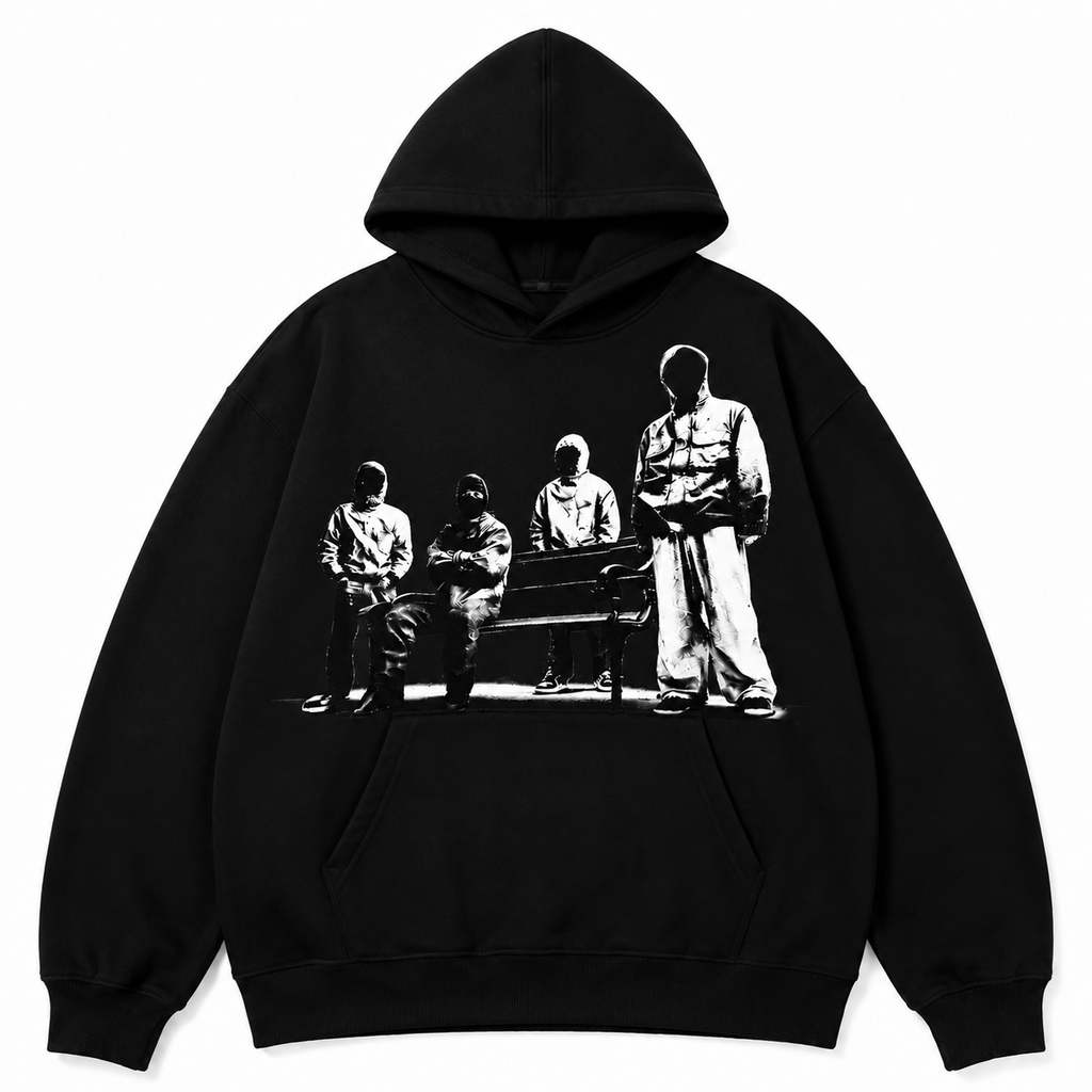 Men's Heavyweight Graphic Tee/Hoodie/Sweatshirt – Oversized Boxy Fit Streetwear T-Shirt