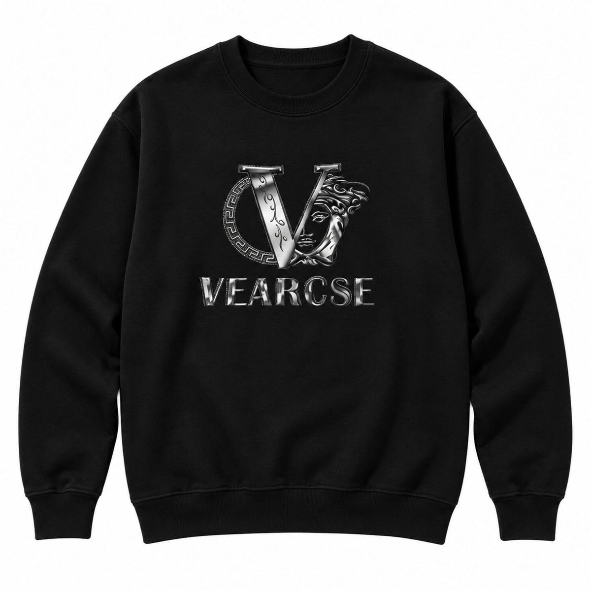 Men's Metallic Silver Graphic T-Shirt/Sweatshirt/Hoodie – Black Luxury Streetwear Tee