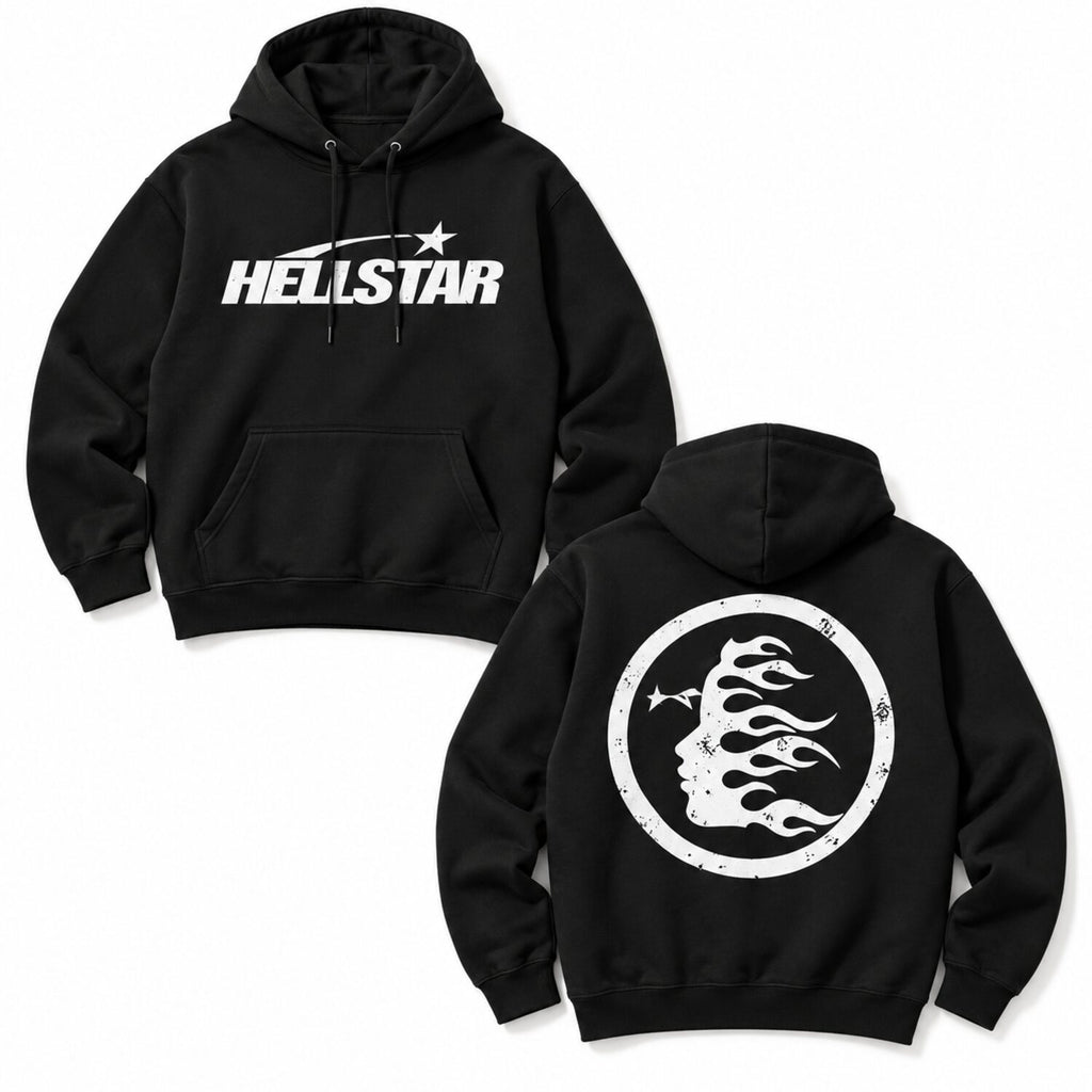 Hellstar Flame Graphic T-Shirt/Sweatshirt/Hoodie – Double-Sided Gothic Streetwear Tee