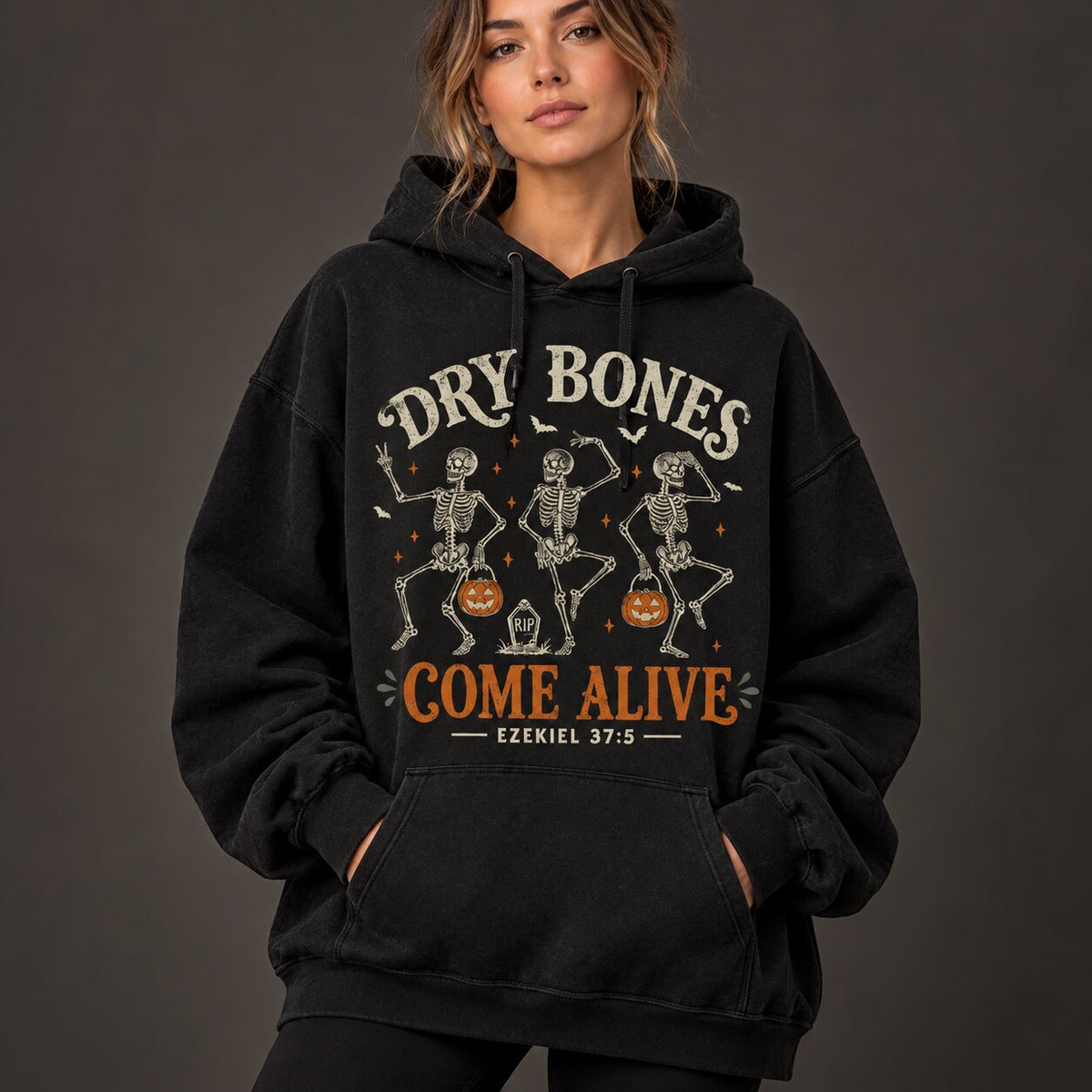 Dry Bones Come Alive Christian Halloween Shirt/Sweatshirt/Hoodie – Ezekiel 37:5 Skeleton Graphic Tee
