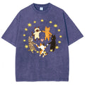 Dancing Cats Circle Graphic T-Shirt, Sweatshirt & Hoodie – Cute Cat Lover Star & Heart Graphic Top