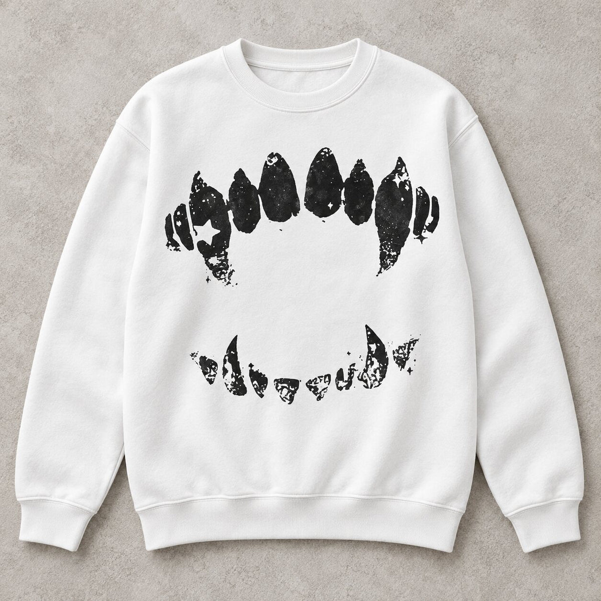 Vintage Vampire Fangs T-Shirt/Sweatshirt/Hoodie – Gothic Horror Bite Graphic Washed Tee
