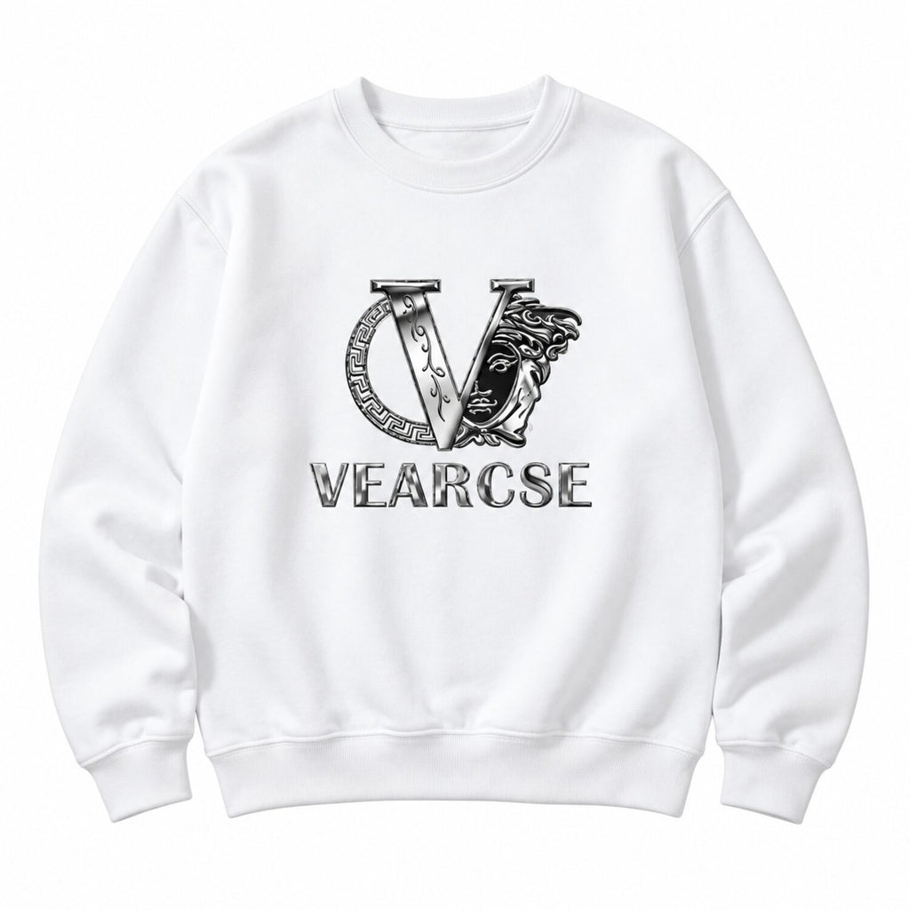 Men's Metallic Silver Graphic T-Shirt/Sweatshirt/Hoodie – Black Luxury Streetwear Tee