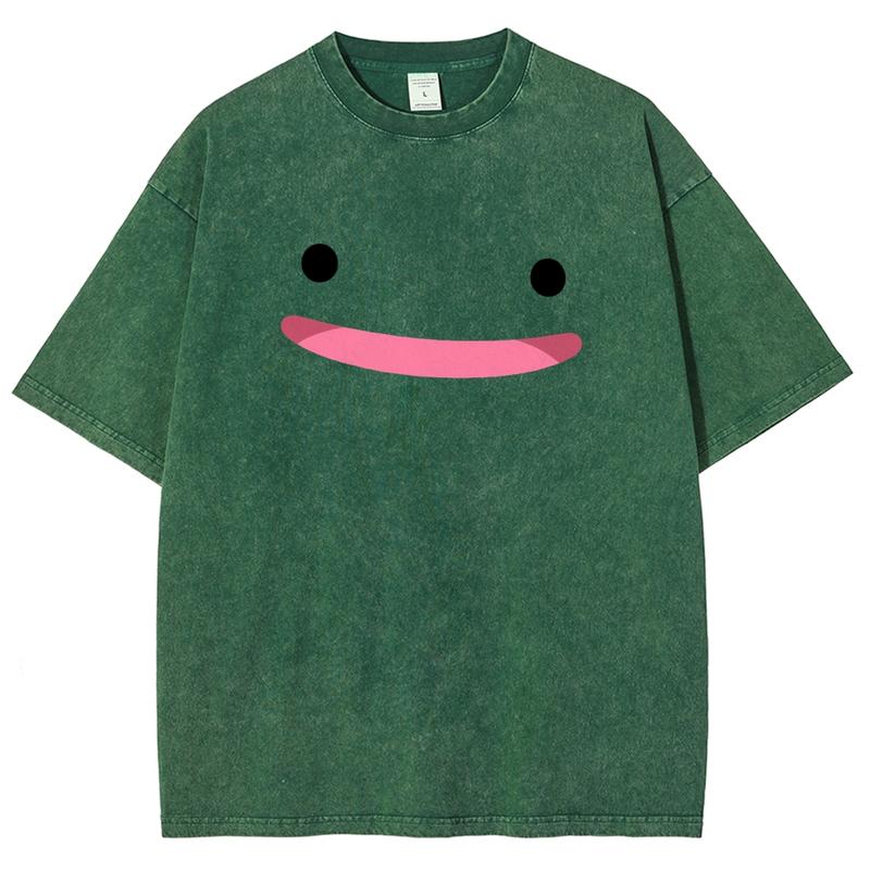 Vintage Washed Smile Face T-Shirt/Sweatshirt/Hoodie – Cute Minimalist Y2K Graphic Tee
