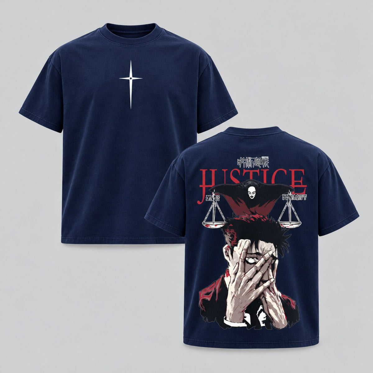 Hiromi Higuruma Justice Washed T-Shirt/Sweatshirt/Hoodie – Jujutsu Kaisen Vintage Anime Streetwear Tee