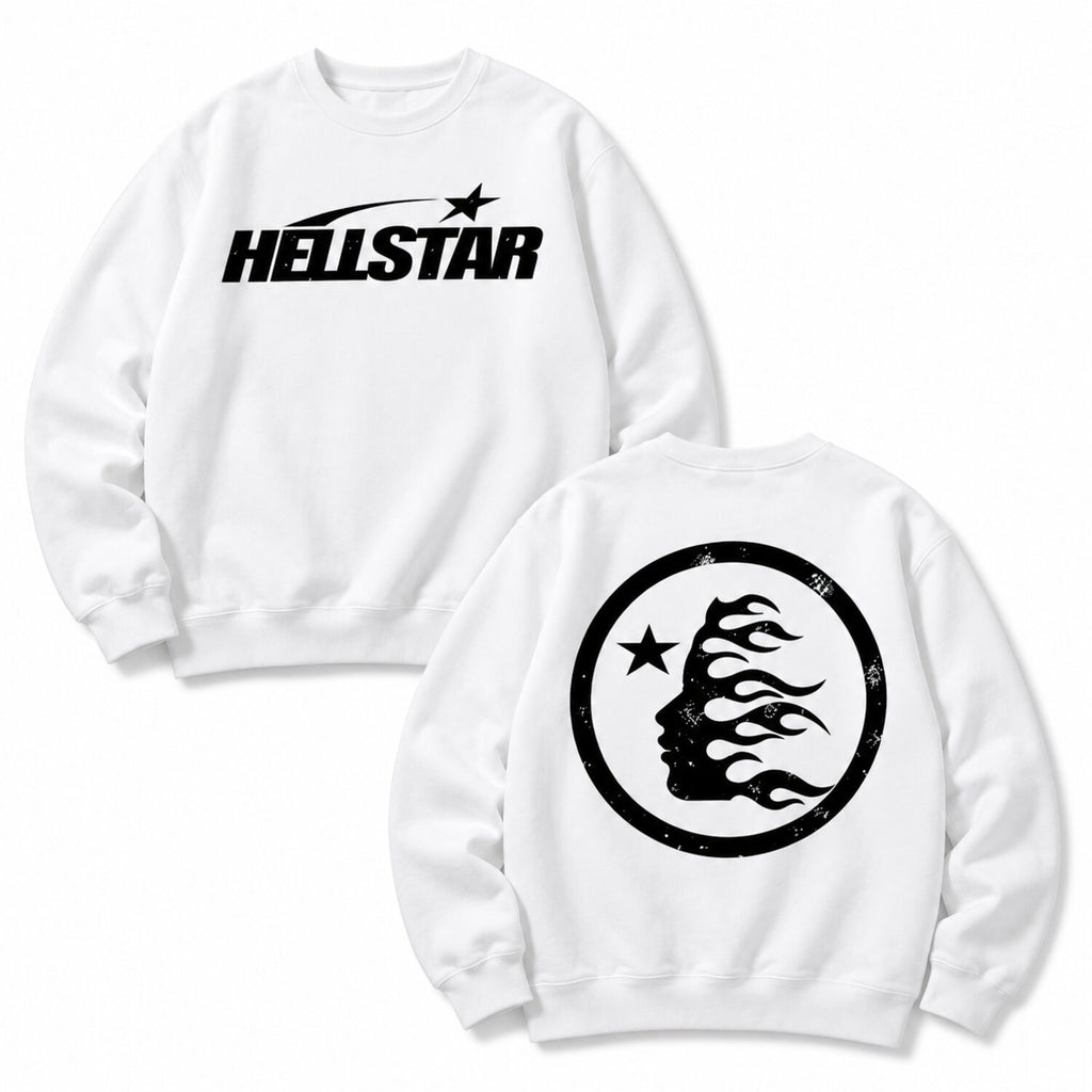 Hellstar Flame Graphic T-Shirt/Sweatshirt/Hoodie – Double-Sided Gothic Streetwear Tee