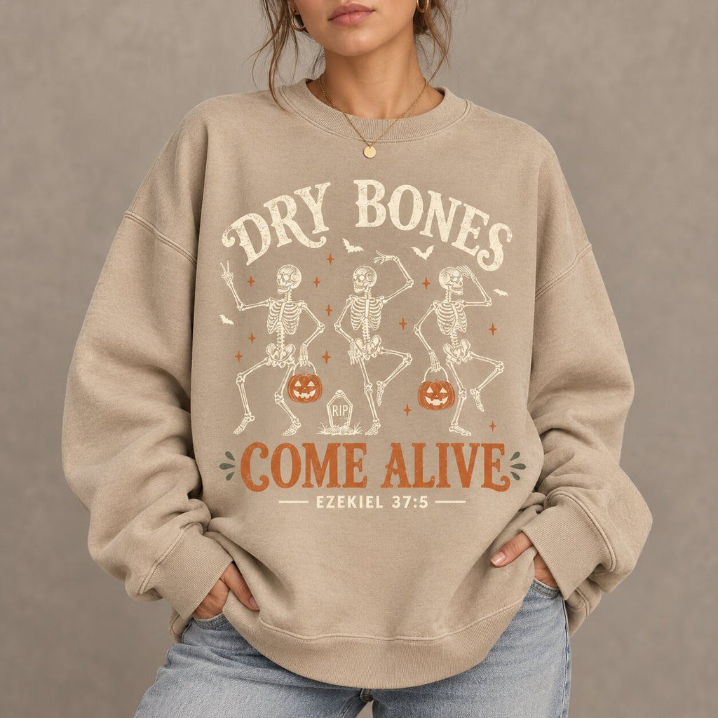 Dry Bones Come Alive Christian Halloween Shirt/Sweatshirt/Hoodie – Ezekiel 37:5 Skeleton Graphic Tee