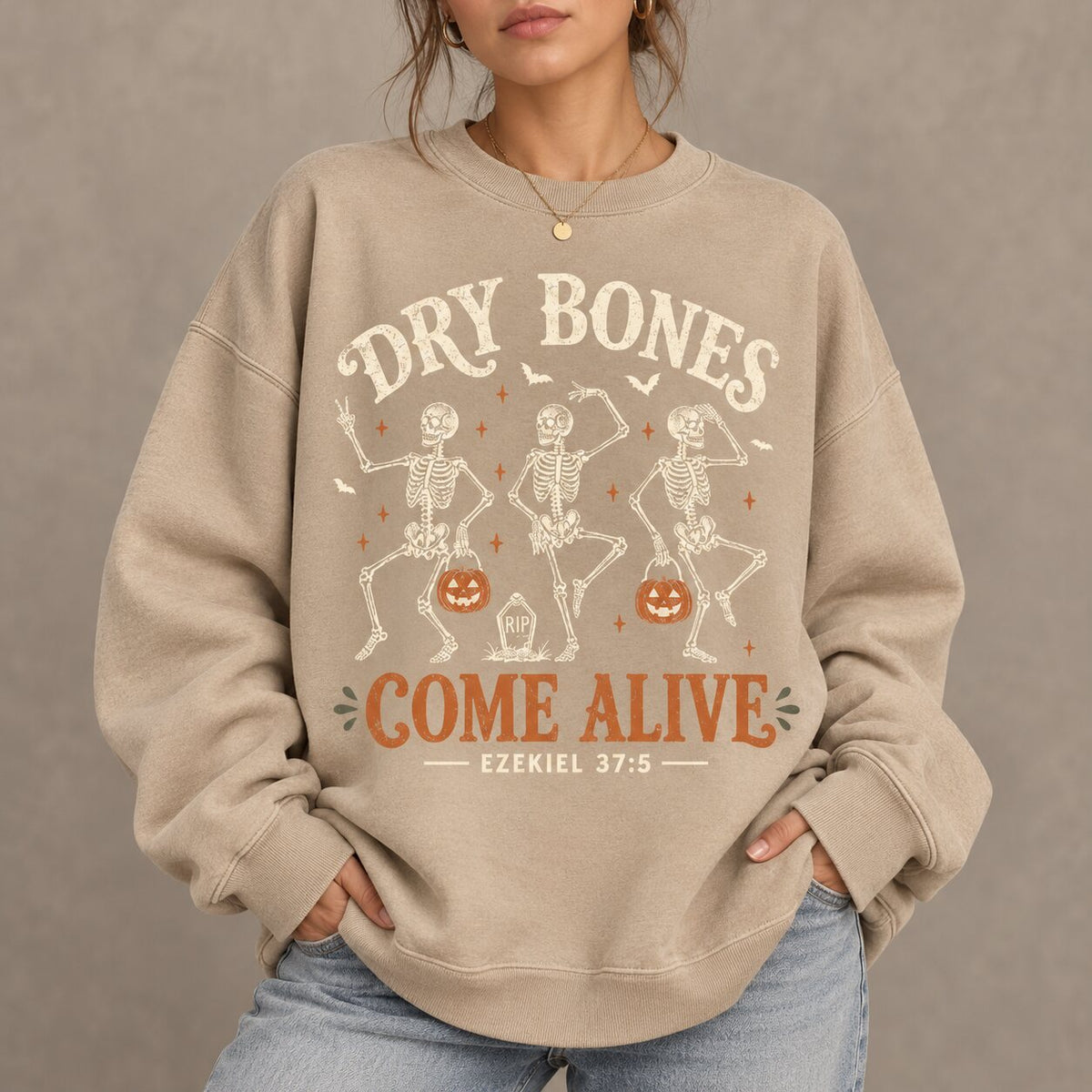 Dry Bones Come Alive Christian Halloween Shirt/Sweatshirt/Hoodie – Ezekiel 37:5 Skeleton Graphic Tee