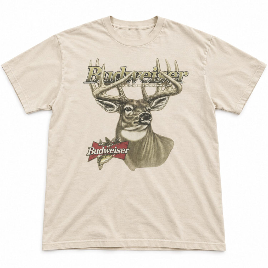 Vintage Budweiser Deer Graphic T-Shirt/Sweatshirt/Hoodie – Retro Americana Brown Western Tee