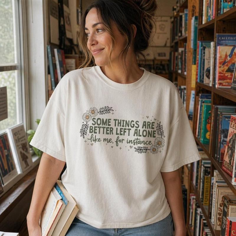 Funny Introvert Shirt for Women, Sarcastic Floral Graphic Tee, Cute Anti Social Humor T-Shirt/Sweatshirt/Hoodie