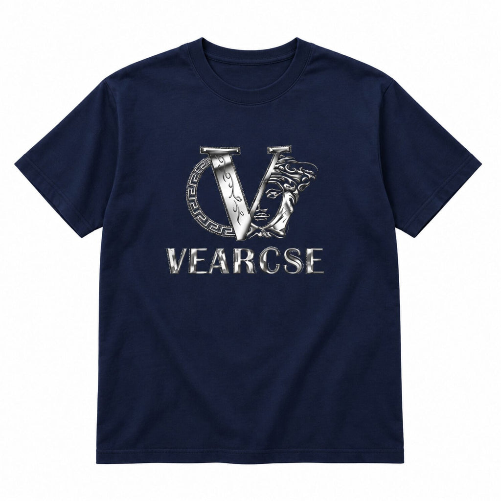 Men's Metallic Silver Graphic T-Shirt/Sweatshirt/Hoodie – Black Luxury Streetwear Tee