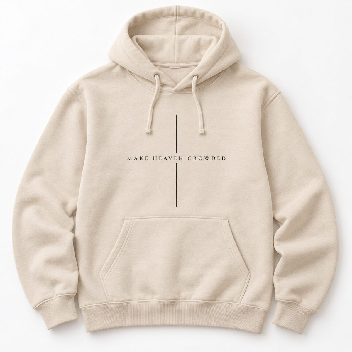 Make Heaven Crowded Christian Sweatshirt/Hoodie/T-Shirt – Minimalist Cross Faith Crewneck