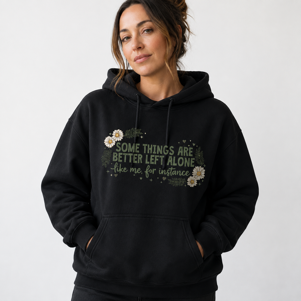 Funny Introvert Shirt for Women, Sarcastic Floral Graphic Tee, Cute Anti Social Humor T-Shirt/Sweatshirt/Hoodie
