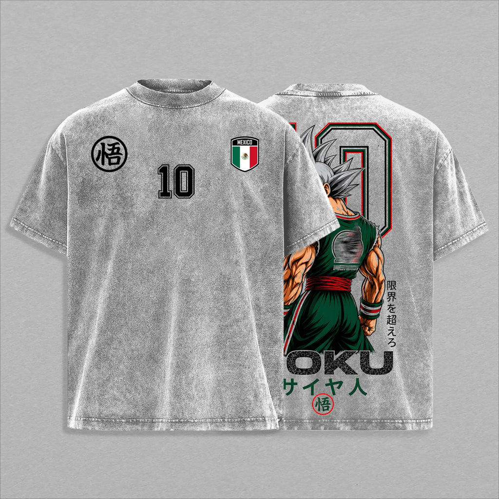 Vintage Mexico Global Football 2026  Saiyan Warrior Inspired Anime Shirt/Sweatshirt/Hoodie - Fan Gift Apparel