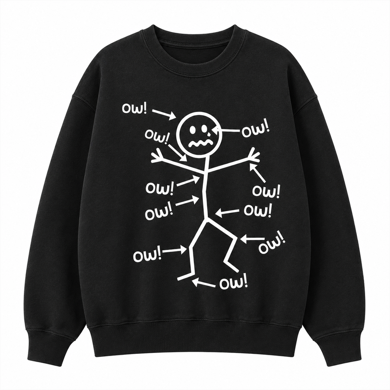 Everything Hurts Funny Stick Figure t-shirt/Sweatshirt/Hoodie
