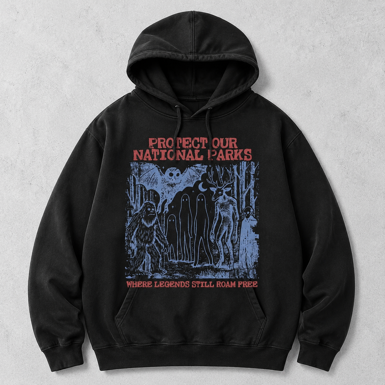 Vintage Cryptid National Park Tee/Sweatshirt/Hoodie – Retro Outdoor Adventure Graphic Shirt