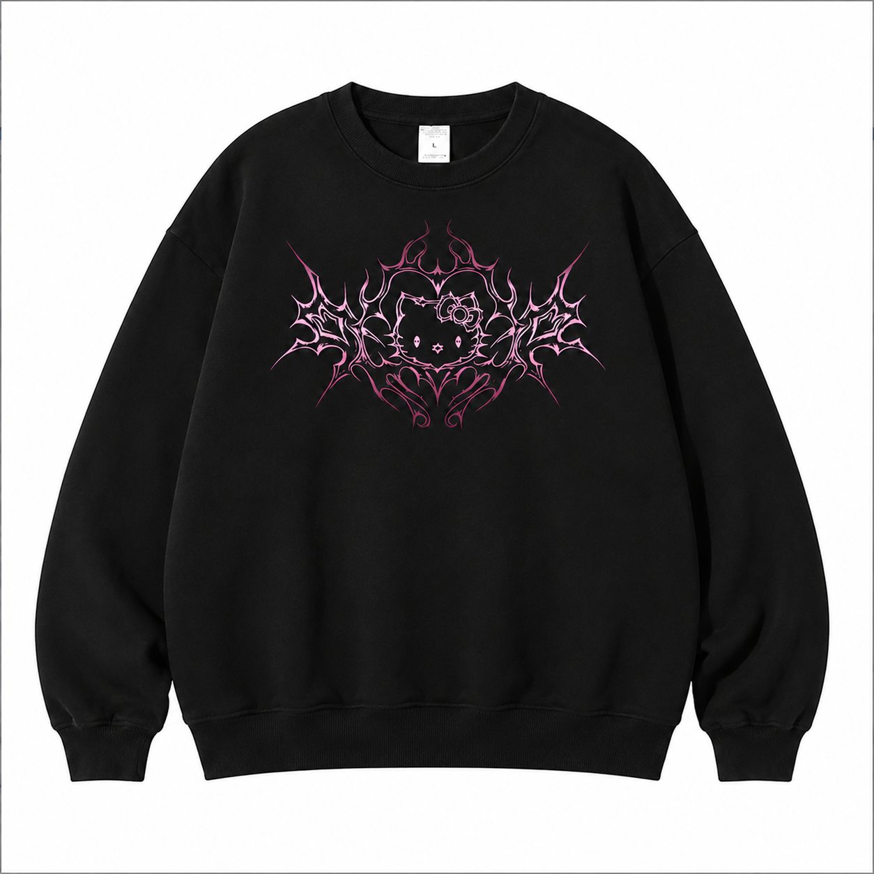 Dark Y2K Cat T-Shirt/Sweatshirt/Hoodie – Cute Gothic Streetwear Tee For Women