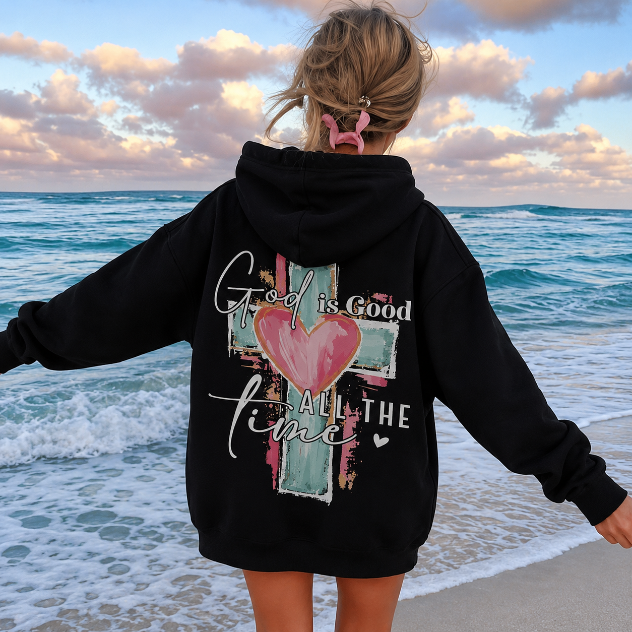 ✝️God Is Good All the Time Christian Graphic T-Shirt for Women