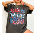 Red, White & 250 Patriotic Graphic Tee/Sweatshirt/Hoodie