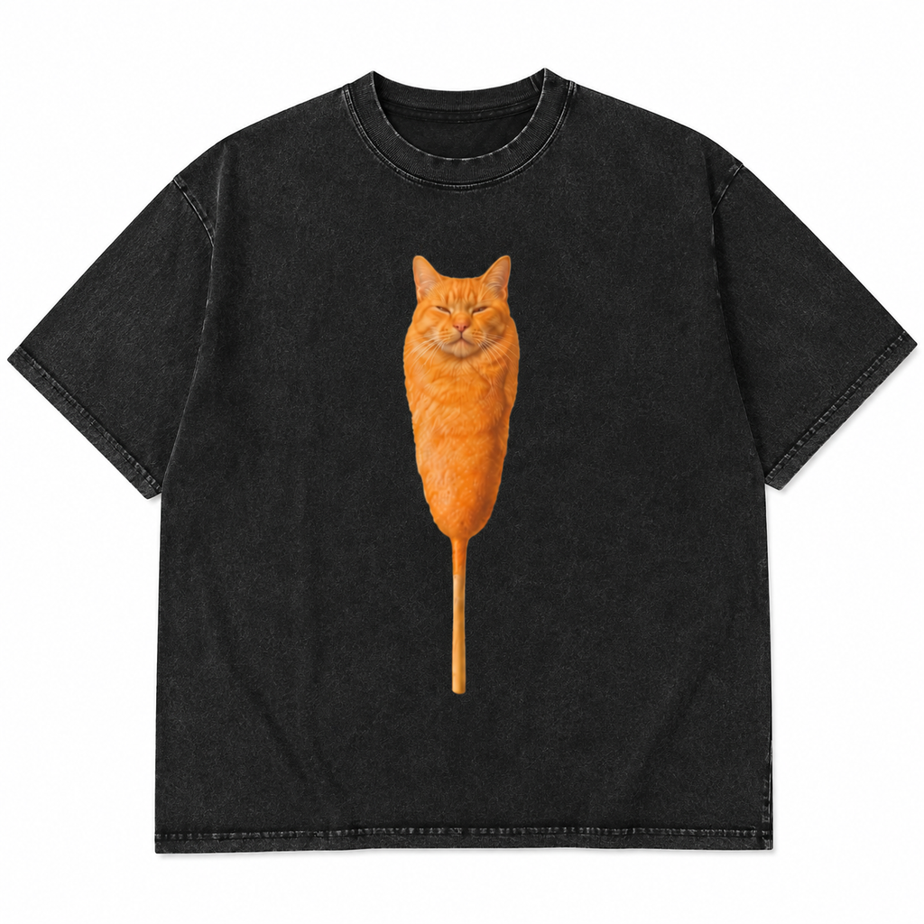 Corn Dog Cat Meme T-Shirt/Hoodie/Sweatshirt– Funny Cat Graphic Tee, Weird Humor Unisex Shirt