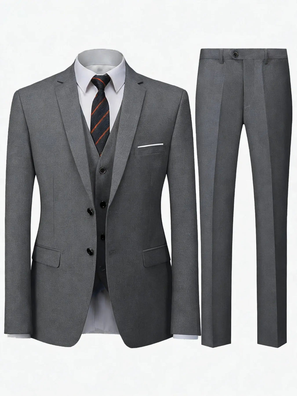 Men’s Modern Slim Fit 2-Piece Suit – Tailored Blazer & Dress Pants for Business, Party & Formal Wear
