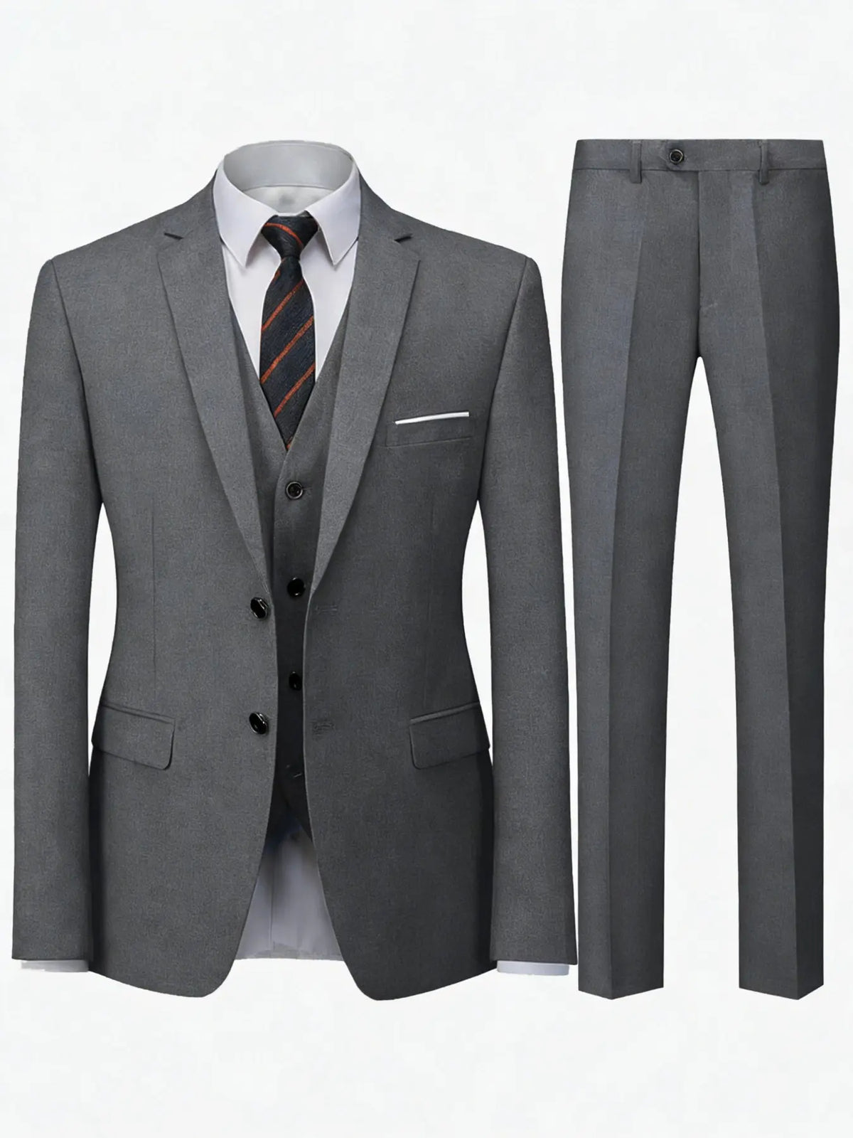 Men’s Modern Slim Fit 2-Piece Suit – Tailored Blazer & Dress Pants for Business, Party & Formal Wear