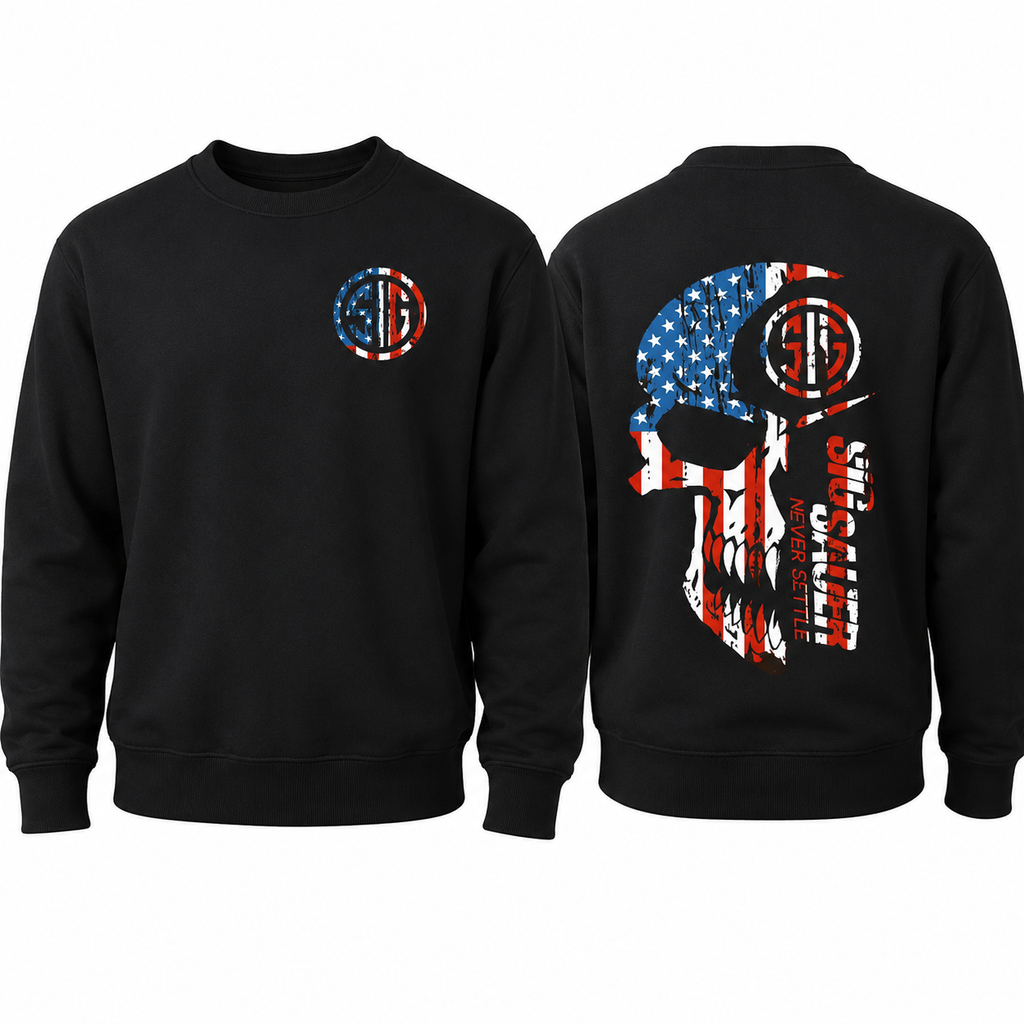 Unisex American Flag Tee - Gun Lover Tactical Skull T-Shirt/Sweatshirt/Hoodie