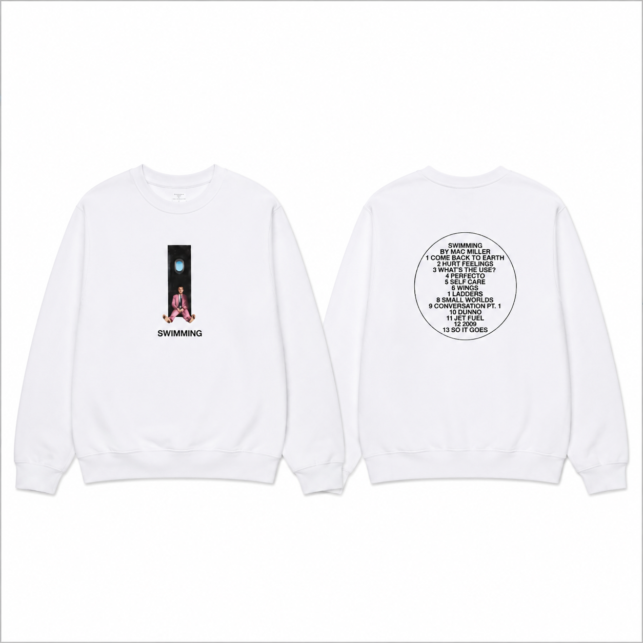 Swimming Inspired Graphic T-Shirt/Sweatshirt/Hoodie – Minimalist Music Style Streetwear Tee