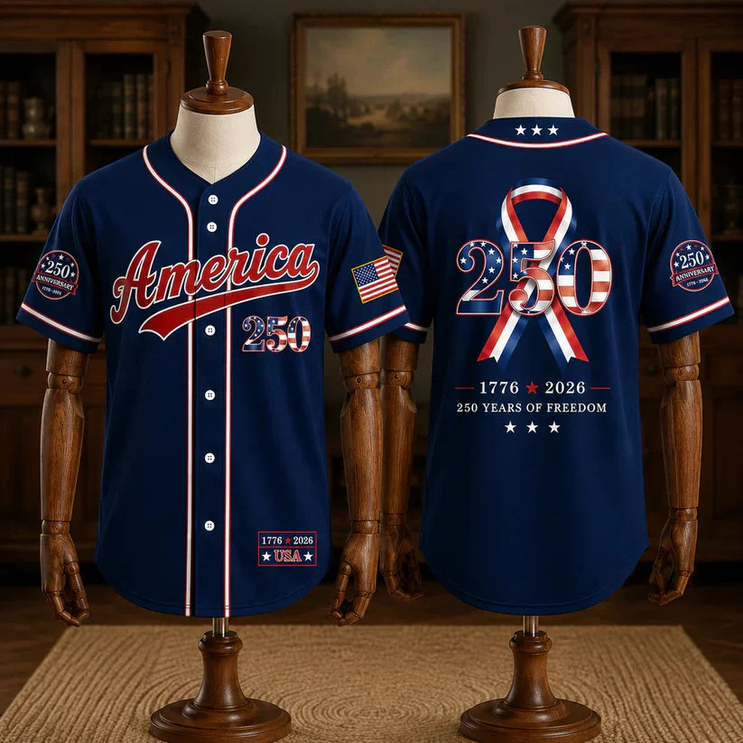 Patriotic Liberty 250th Anniversary Baseball Jersey Shirt, 1776-2026 Patriotic USA Jersey