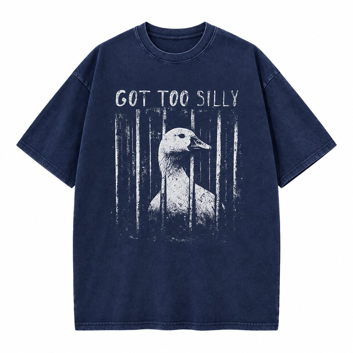 Got Too Silly Goose Funny Meme Graphic T-Shirt, Sweatshirt & Hoodie – Retro Distressed Silly Humor Apparel
