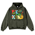 Be Kind Caterpillar Graphic T-Shirt, Sweatshirt & Hoodie – Colorful Butterfly & Flower Collage Print, Positive Kindness Quote, Retro Cute Casual Graphic Top