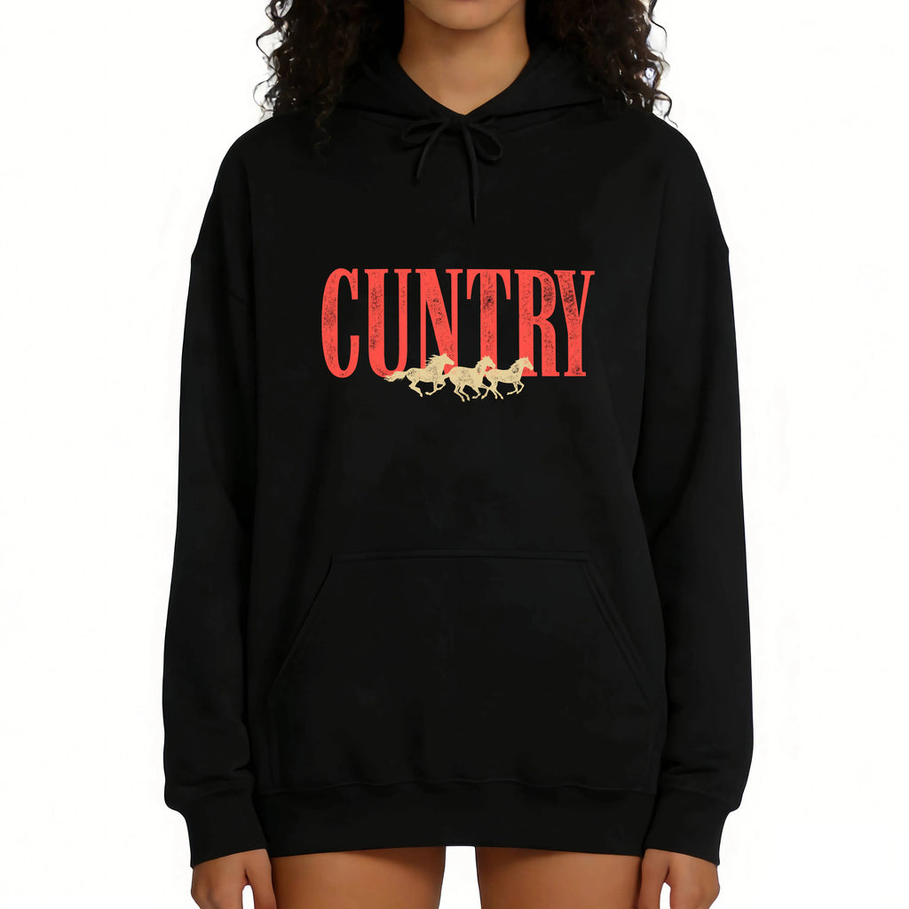 Country Western Graphic T-Shirt, Sweatshirt & Hoodie – Vintage Cowgirl Rodeo Print, Country Concert Western Style Apparel