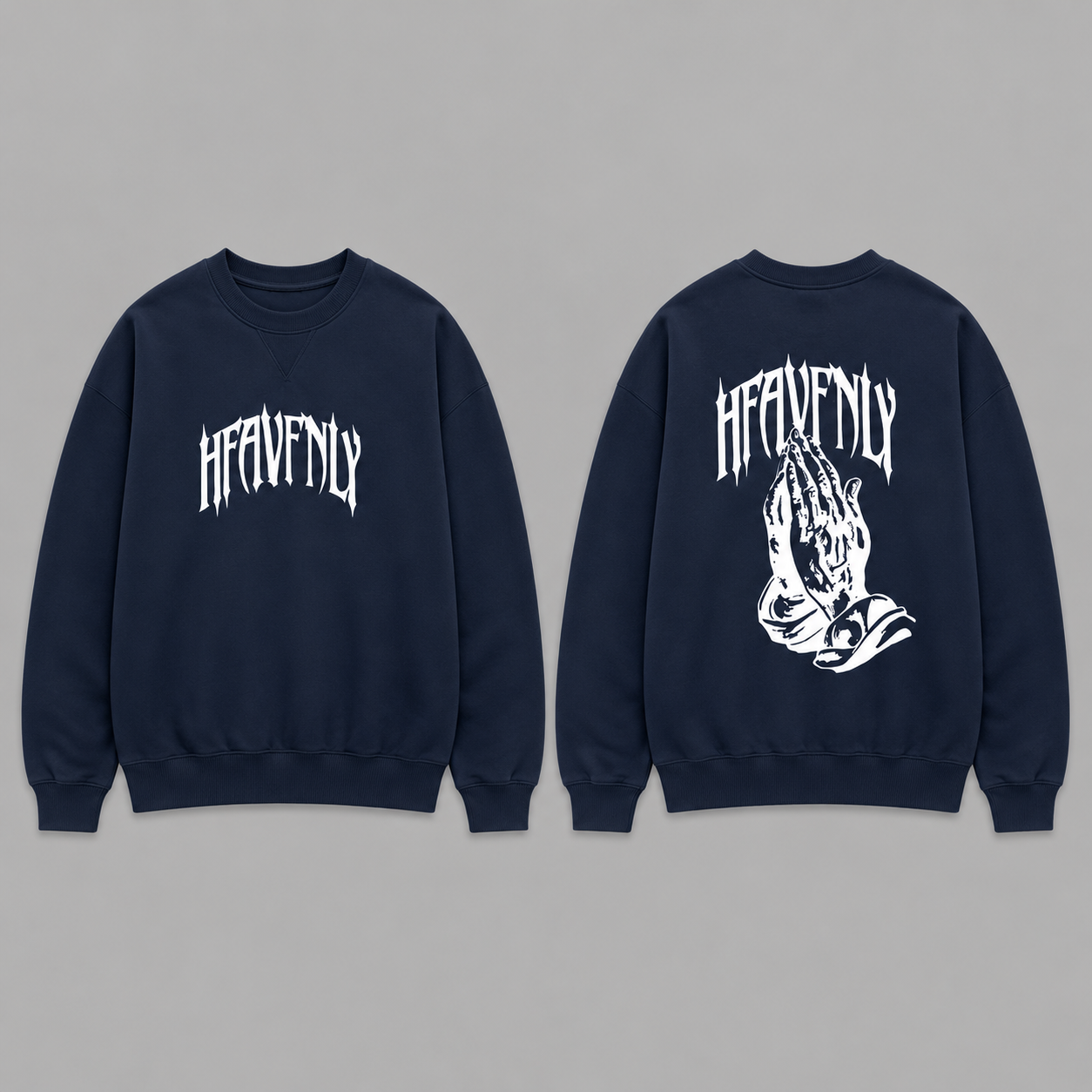 Christian Streetwear T-Shirt/Hoodie/Sweatshirt – Faith Graphic Oversized Tee With Prayer Hands Design