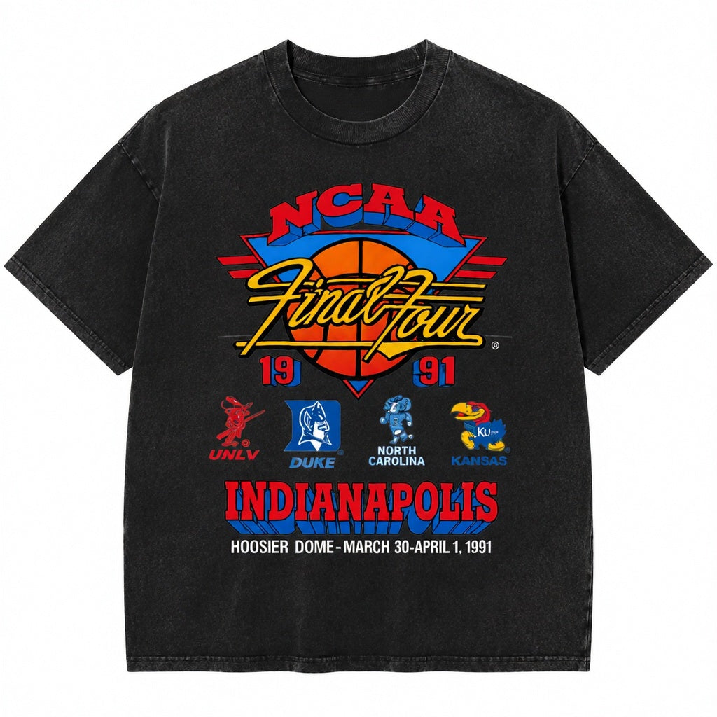 Vintage Basketball Tournament Tee – 90s College Style Graphic Shirt