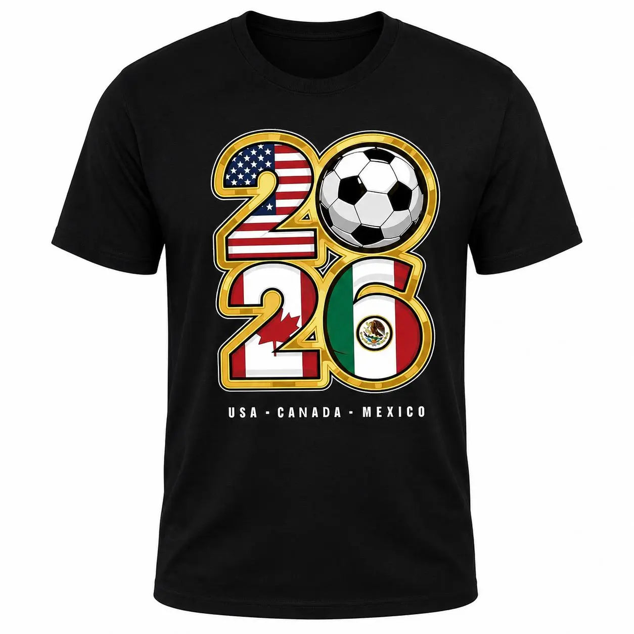 2026 North America Soccer T-Shirt/Sweatshirt/Hoodie – USA Canada Mexico World Cup Fan Graphic Tee