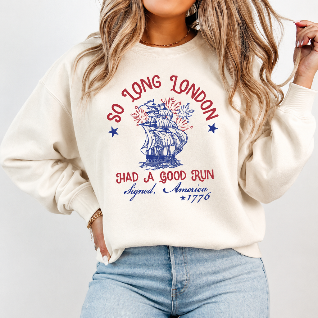 So Long London 1776 Patriotic Tee/Sweatshirt/Hoodie - ie Fan girl, Gift For Her