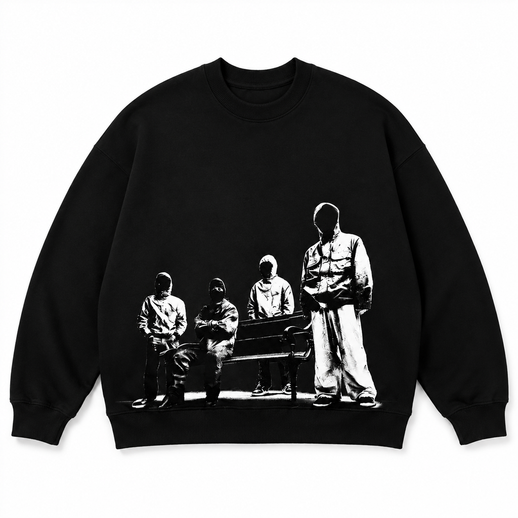Men's Heavyweight Graphic Tee/Hoodie/Sweatshirt – Oversized Boxy Fit Streetwear T-Shirt