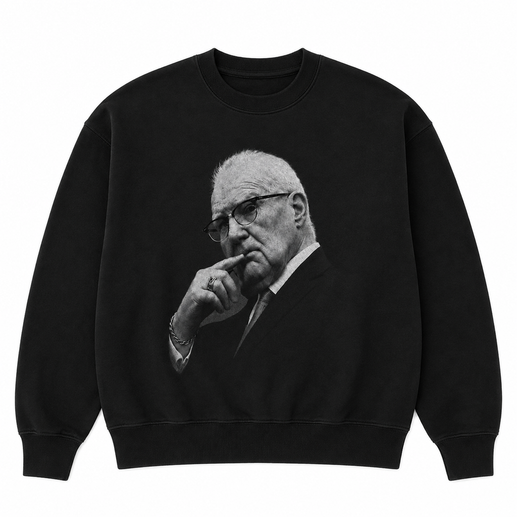Vintage Monochrome Portrait T-Shirt/Sweatshirt/Hoodie – Washed Black Photo Graphic Tee, Retro Unisex Streetwear