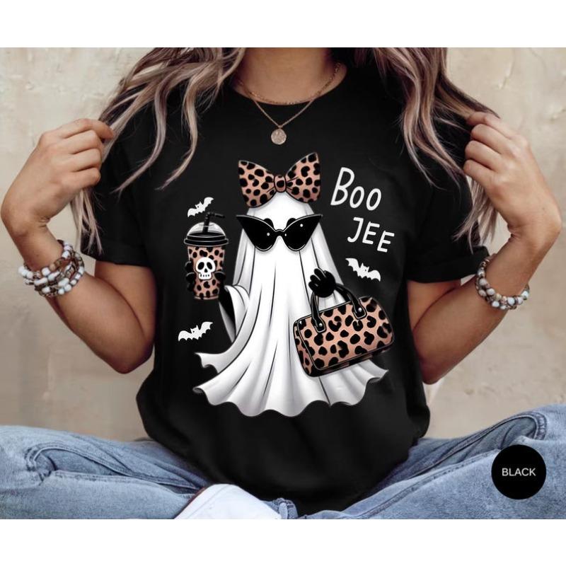 Boo-Jee Ghost Halloween Tee/Hoodie/Sweatshirt | Cute Leopard Ghost Fall Shirt