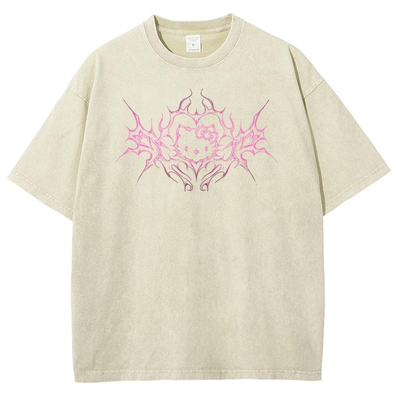 Dark Y2K Cat T-Shirt/Sweatshirt/Hoodie – Cute Gothic Streetwear Tee For Women
