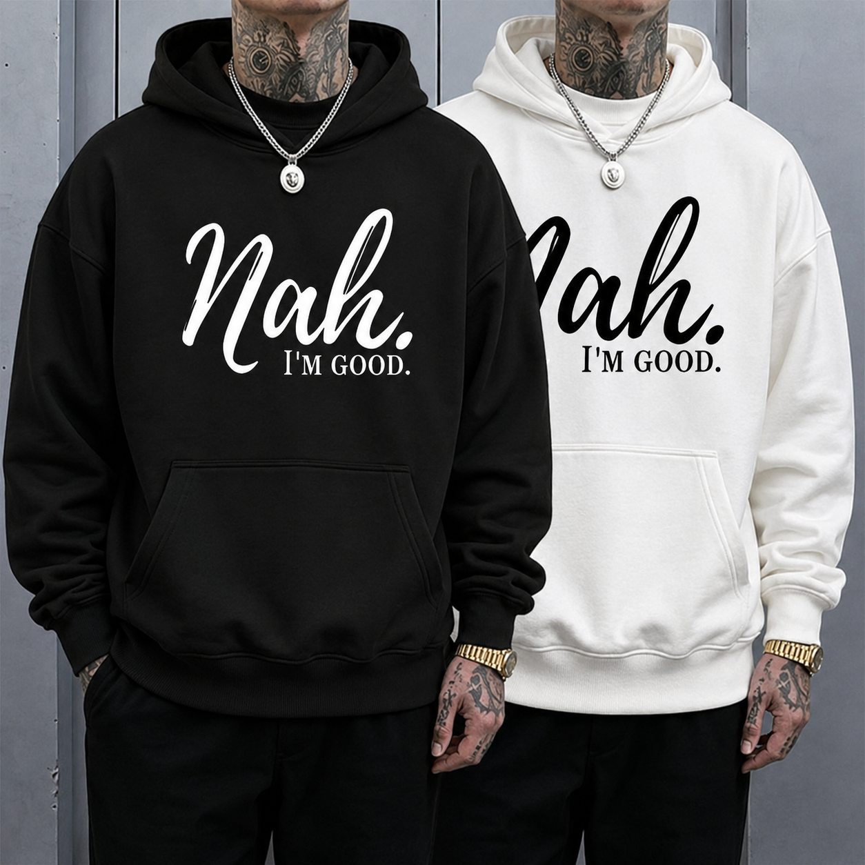 Nah. I'm Good. T-Shirt/Sweatshirt/Hoodie – Funny Minimalist Quote Tee