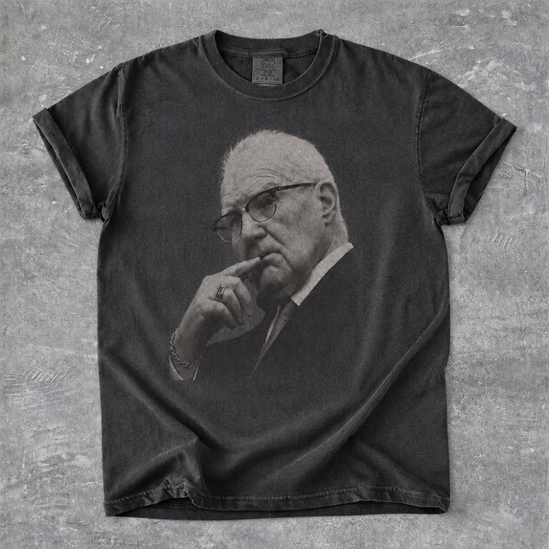 Vintage Monochrome Portrait T-Shirt/Sweatshirt/Hoodie – Washed Black Photo Graphic Tee, Retro Unisex Streetwear