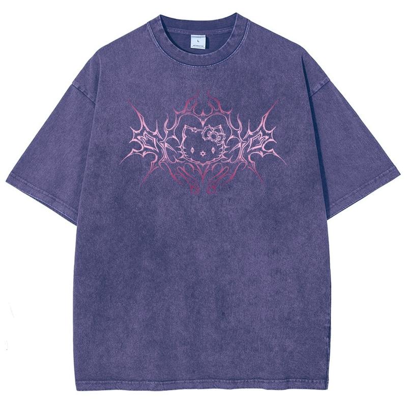 Dark Y2K Cat T-Shirt/Sweatshirt/Hoodie – Cute Gothic Streetwear Tee For Women