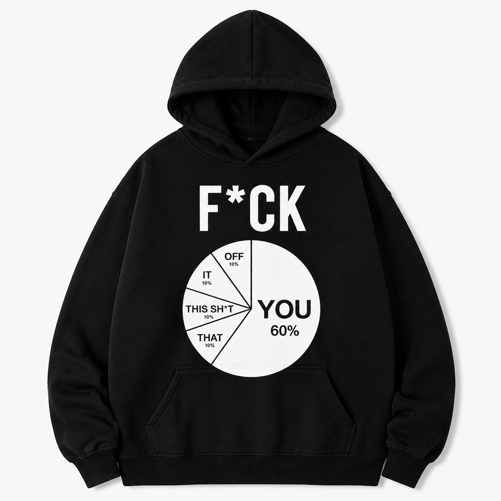 Funny Sarcastic Graphic T-Shirt/Sweatshirt/Hoodie – Dark Humor Pie Chart Meme Tee
