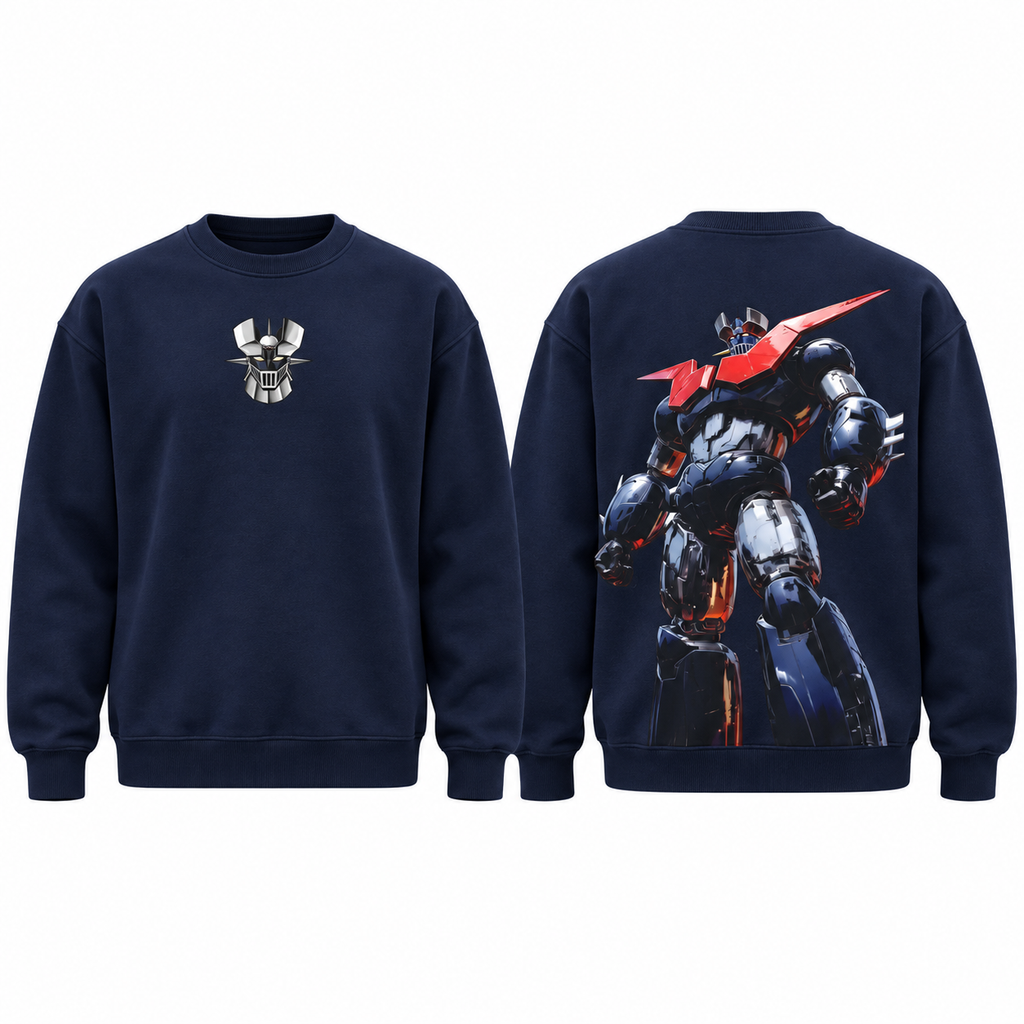 Mazinger Z Mecha Graphic T-Shirt/Sweatshirt/Hoodie – Vintage Washed Oversized Robot Anime Tee