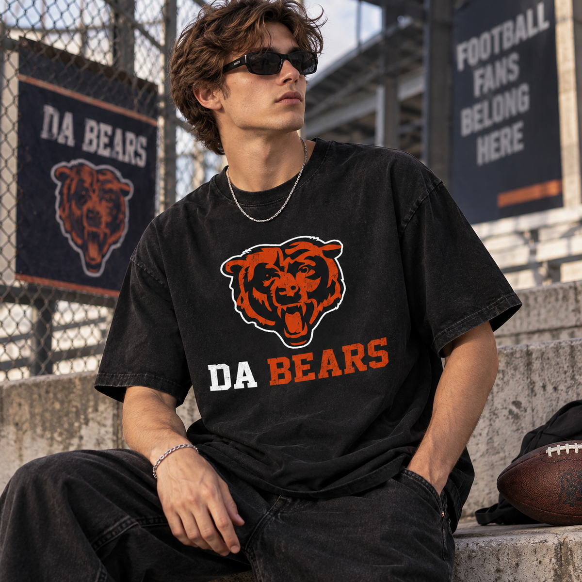 Da Bears Football Graphic T-Shirt/Sweatshirt/Hoodie – Vintage Bear Game Day Fan Tee
