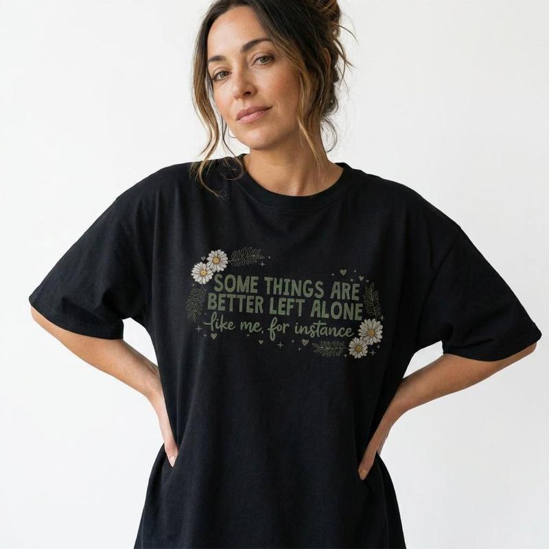 Funny Introvert Shirt for Women, Sarcastic Floral Graphic Tee, Cute Anti Social Humor T-Shirt/Sweatshirt/Hoodie