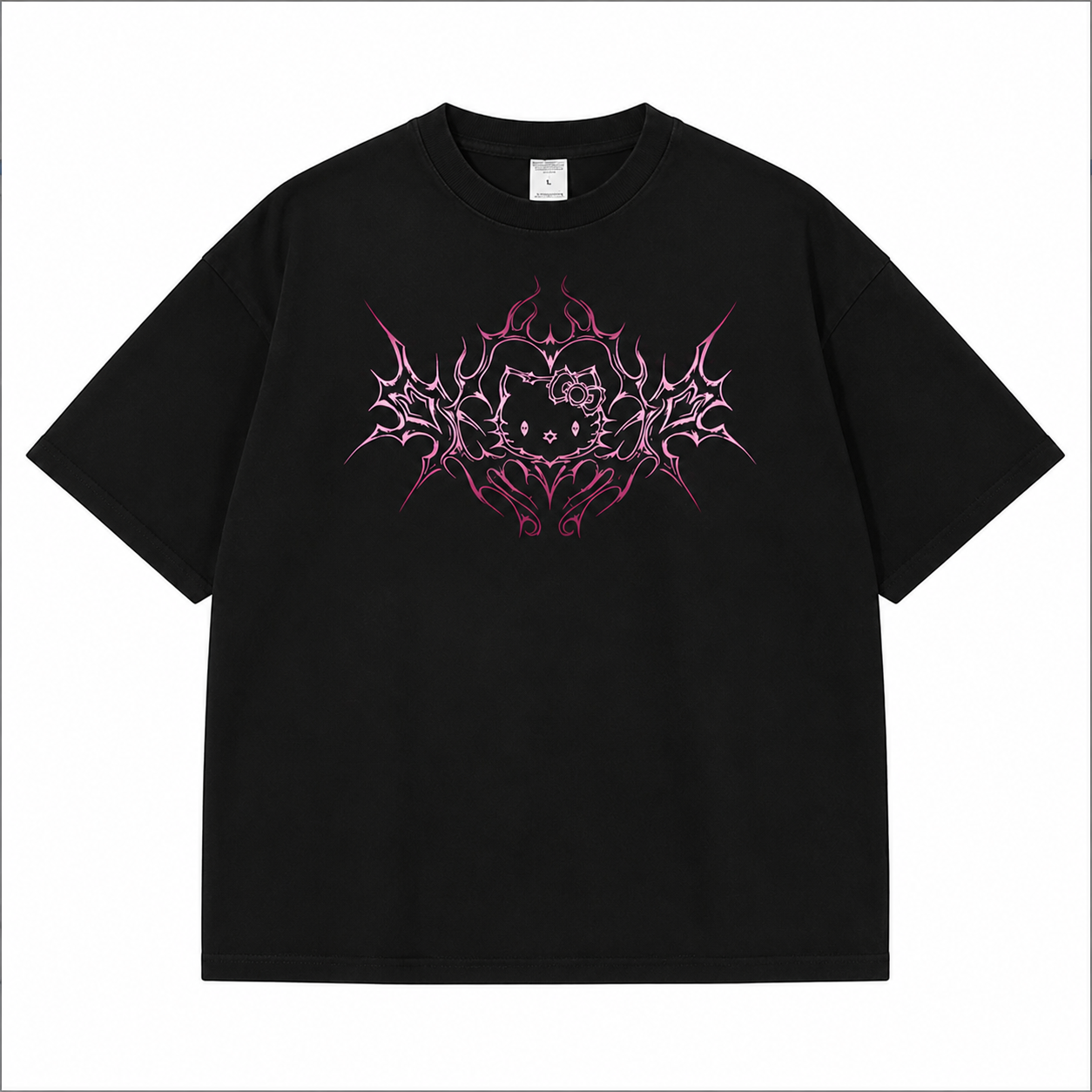 Dark Y2K Cat T-Shirt/Sweatshirt/Hoodie – Cute Gothic Streetwear Tee For Women