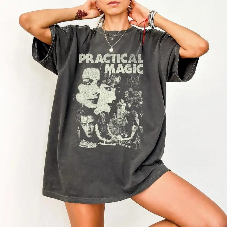Practical Magic Vintage T-Shirt/Sweatshirt/Hoodie – 90s Witchy Movie Graphic Washed Tee